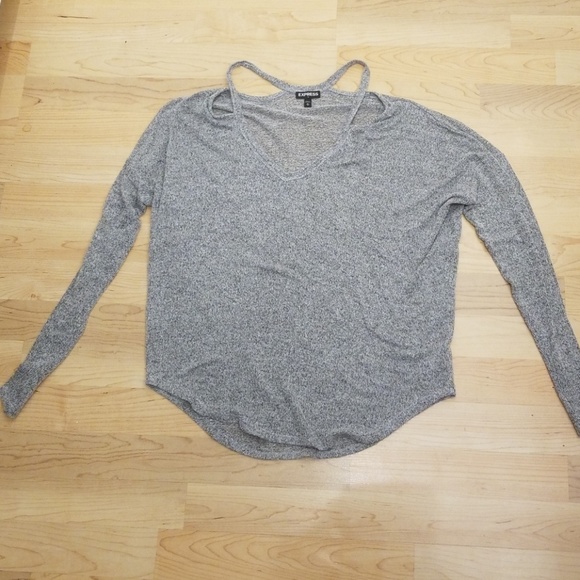 Express Tops - 💟3 for $25💟 Express light Grey knit shirt